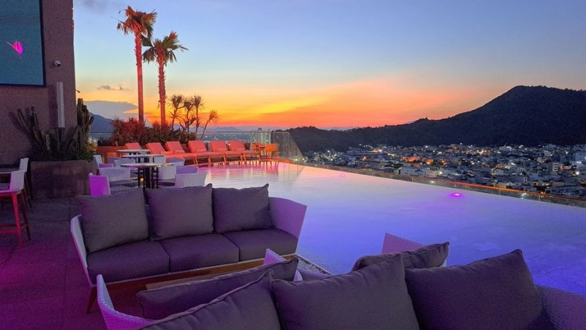 Sky Bar on roof top of L'amor Boutiquie Hotel